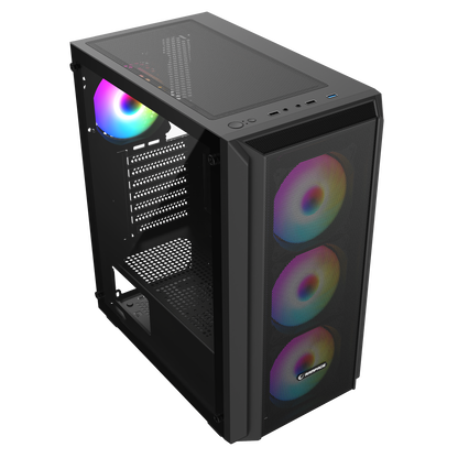 BETA MESH 650W 80 Plus Standart 4*12cm ARGB Fan Temperli Camlı Mid-T Siyah Oyuncu Kasası - Rampage