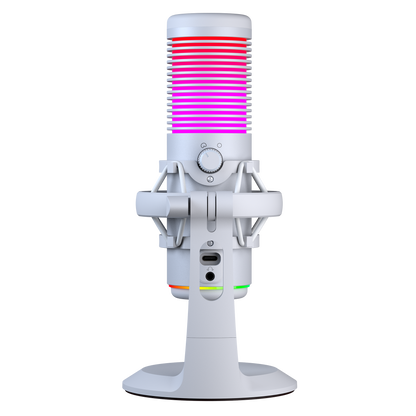 BEMOL Beyaz RGB Shock Mount Masaüstü Mikrofon - Rampage