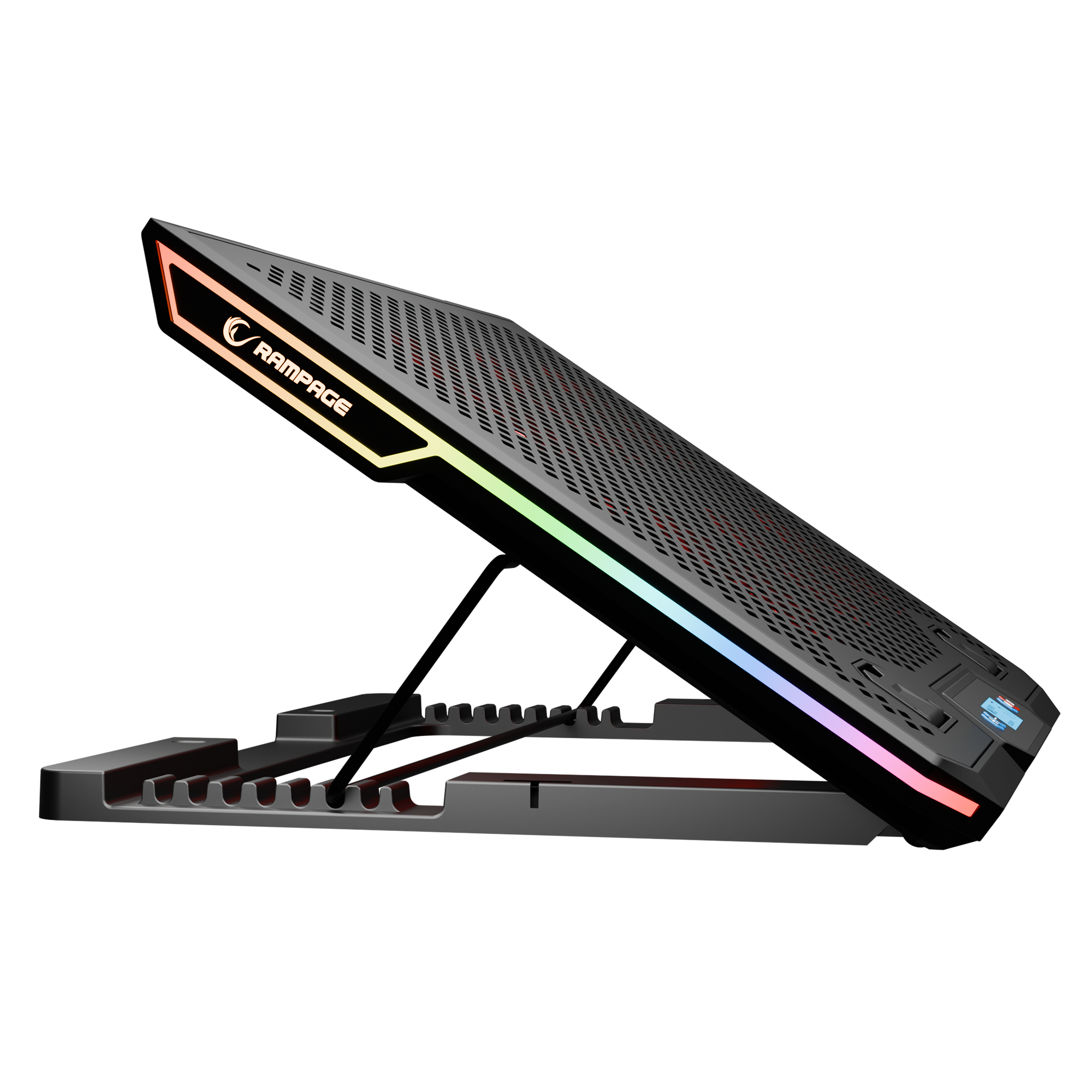 RGB 6 Fanlı LCD Ekranlı 13-15.6 inç Notebook Soğutucu Stand