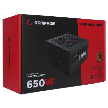 MATE M650-650W Full Modular 80 Plus Bronze Aktif PFC Siyah Power Supply - Rampage