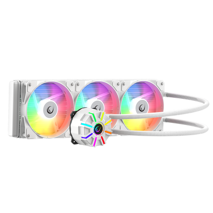 HELIOS C3 Beyaz 68CFM 1800RPM Rainbow AMD AM5/INTEL LGA1700 360mm Sıvı Soğutmalı CPU Fan - Rampage