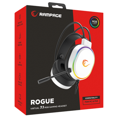 ROGUE RGB USB Oyuncu Kulaklığı - Beyaz