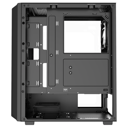 BETA MESH 650W 80 Plus Standart 4*12cm ARGB Fan Temperli Camlı Mid-T Siyah Oyuncu Kasası - Rampage