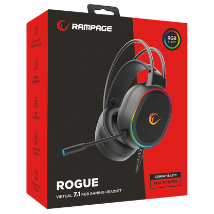 ROGUE RGB USB 7.1 Oyuncu Kulaklığı - Siyah