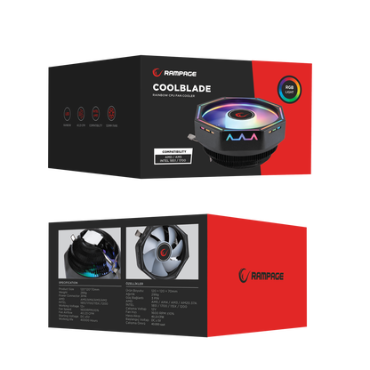 Rm-C04 Coolblade Rainbow LGA1851/1700/AM5 Uyumlu Hava Soğutmalı Cpu Fan