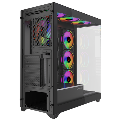 Hydra V3 Black 750W 80+ Bronze 7x12cm RGB Fan Atx Mid-T Oyuncu Kasası-Siyah