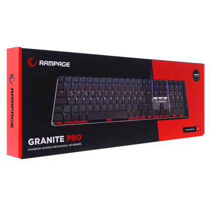 GRANITE PRO Siyah/Gri RED SWITCH Mekanik Gaming Oyuncu Klavye - Rampage