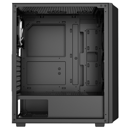 BETA MESH 650W 80 Plus Standart 4*12cm ARGB Fan Temperli Camlı Mid-T Siyah Oyuncu Kasası - Rampage