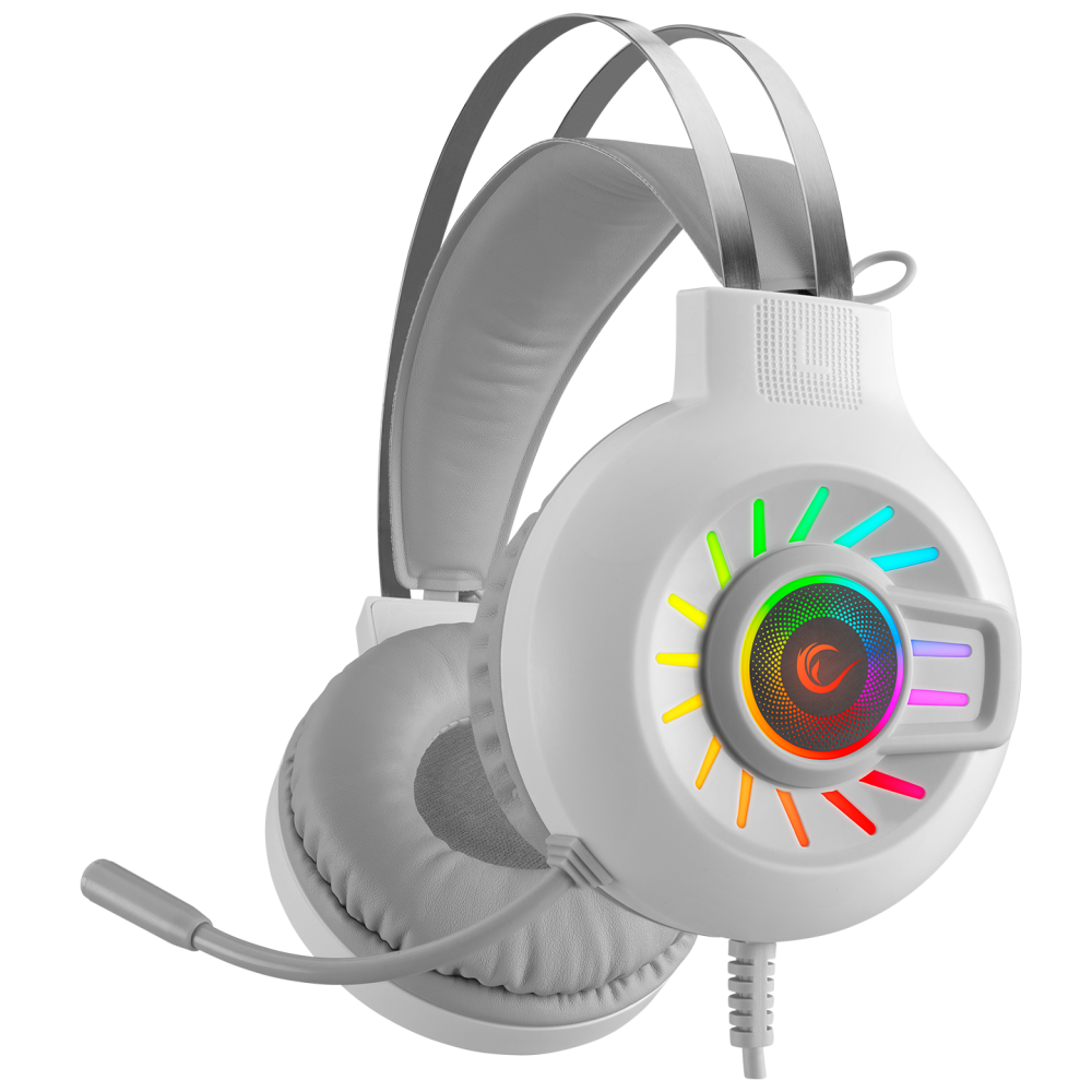 RM-K44 - Beyaz ZENGIBAR RGB 7.1 Oyuncu Kulaklığı - Rampage
