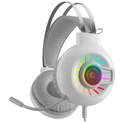 RM-K44 - Beyaz ZENGIBAR RGB 7.1 Oyuncu Kulaklığı - Rampage