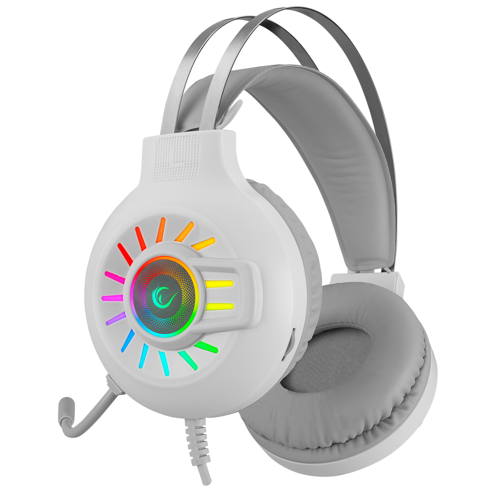 RM-K44 - Beyaz ZENGIBAR RGB 7.1 Oyuncu Kulaklığı - Rampage