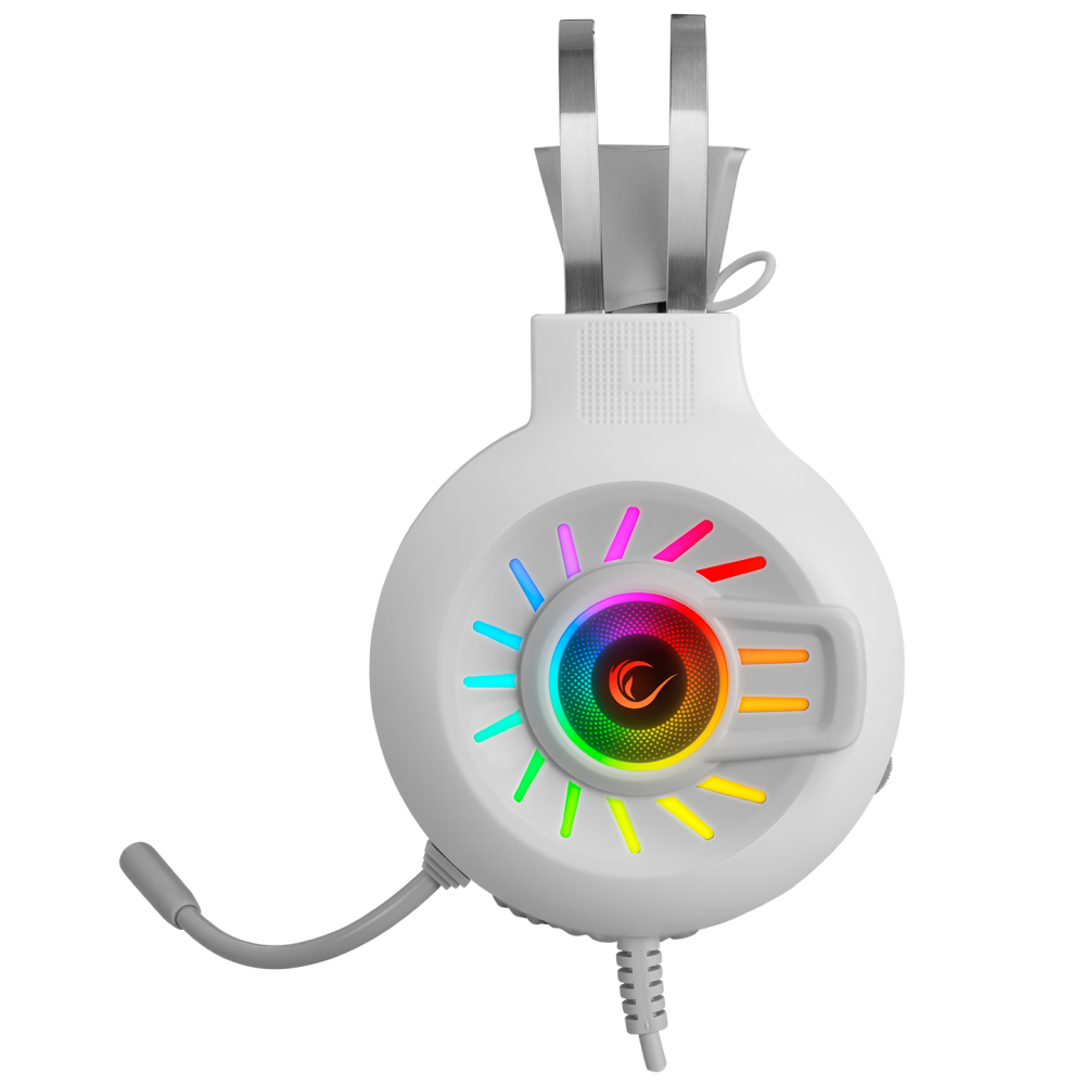 RM-K44 - Beyaz ZENGIBAR RGB 7.1 Oyuncu Kulaklığı - Rampage