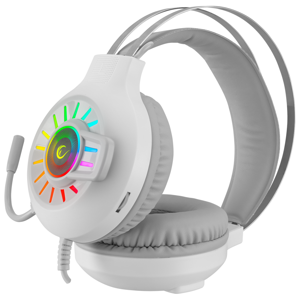 RM-K44 - Beyaz ZENGIBAR RGB 7.1 Oyuncu Kulaklığı - Rampage