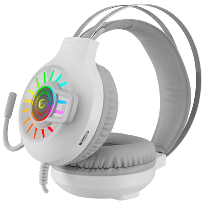 RM-K44 - Beyaz ZENGIBAR RGB 7.1 Oyuncu Kulaklığı - Rampage