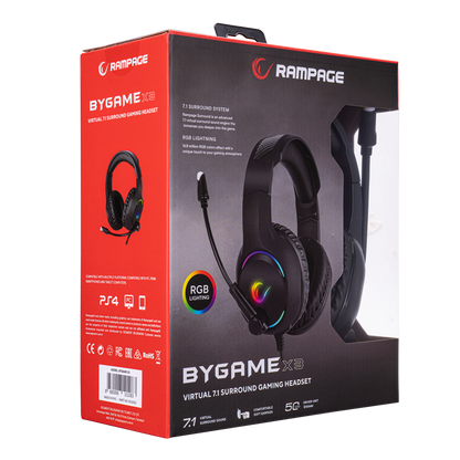 BYGAME-X3 RGB 7.1 Oyuncu Kulaklığı - Rampage