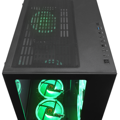 ICEWAVE Siyah Temperli Camlı Transparan E-ATX Mid-T Gaming Oyuncu Kasası