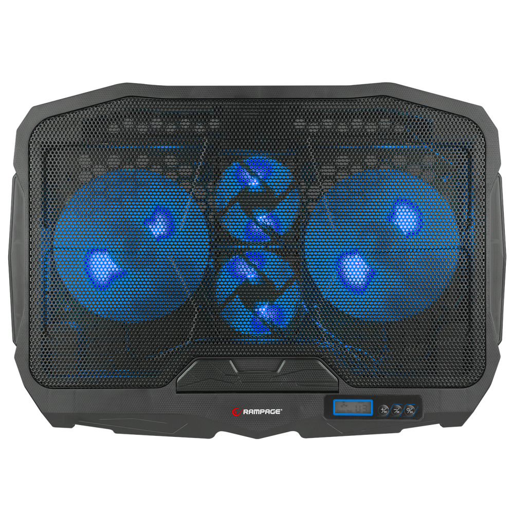 AD-RC4 Mavi Ledli 2*125mm+2*70mm Işıklı Fan 15-17 Notebook Soğutucu Stand - Rampage