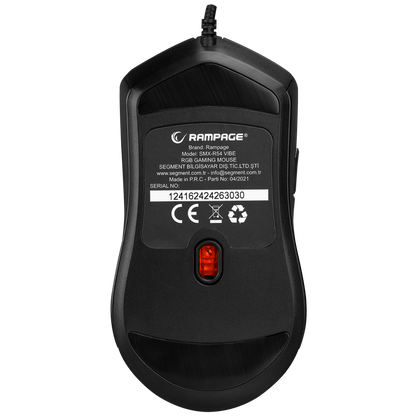 SMX-R54 VIBE Usb Siyah RGB Aydınlatmalı 6400 dpi Gaming Oyuncu Mouse