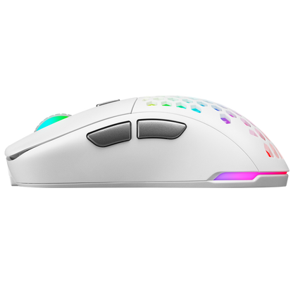 FURYZ 16000 DPI 3335 Sensör 2.4G ve Type C Beyaz 1 MS Tepki Süresi Hareket Sensörlü RGB Ledli Gaming Mouse - Rampage