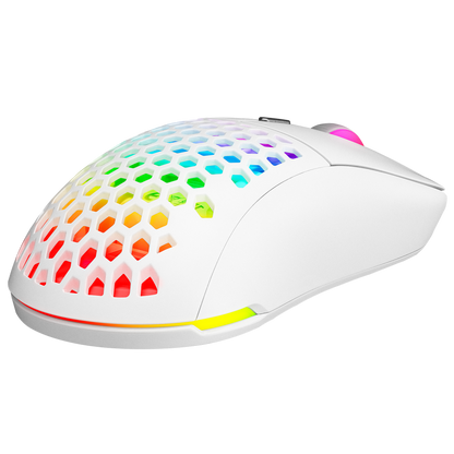FURYZ 16000 DPI 3335 Sensör 2.4G ve Type C Beyaz 1 MS Tepki Süresi Hareket Sensörlü RGB Ledli Gaming Mouse - Rampage