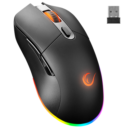 SMX-R89 X-PIKE Kablosuz/Kablolu Siyah RGB Ledli Şarjlı Gaming Oyuncu Mouse - Rampage