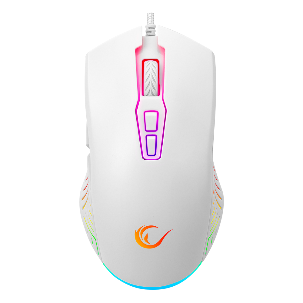 SMX-G68 SPEAR Full RGB 7200DPI Beyaz 7D Makrolu Gaming Oyuncu Mouse