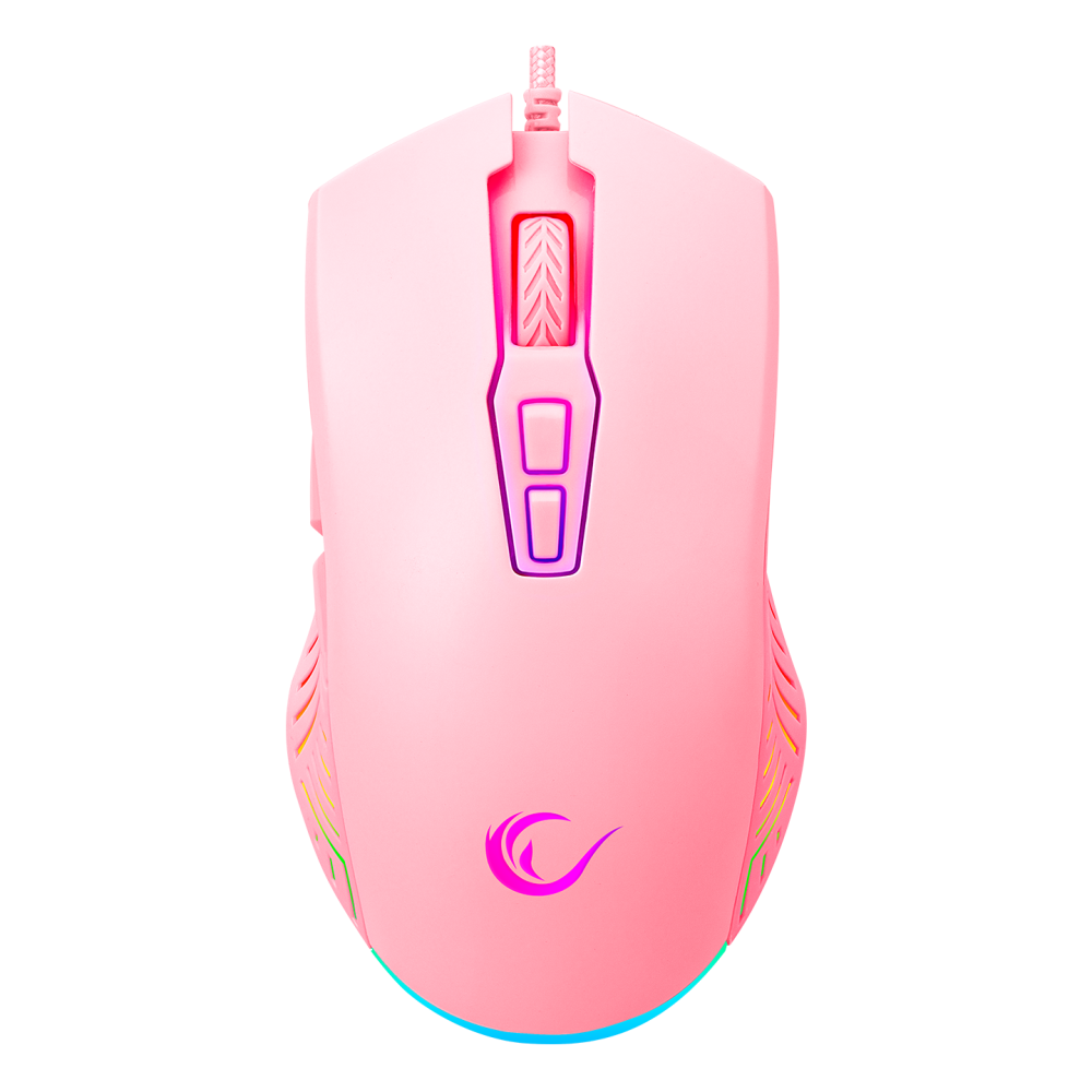 SMX-G68 SPEAR Full RGB 7200DPI Pembe 7D Makrolu Gaming Oyuncu Mouse