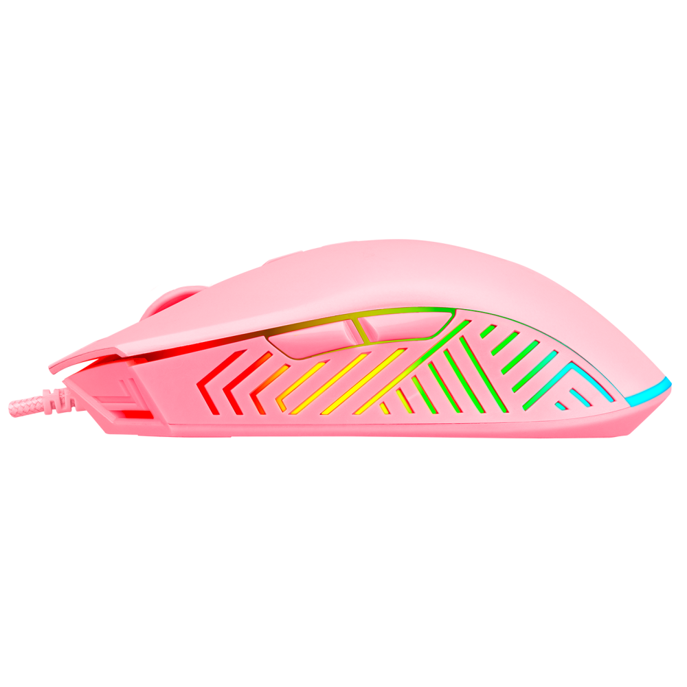 SMX-G68 SPEAR Full RGB 7200DPI Pembe 7D Makrolu Gaming Oyuncu Mouse