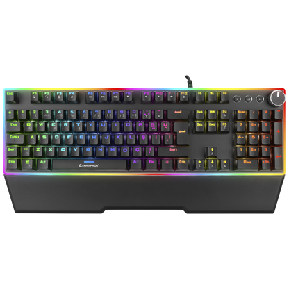 RMK-X2 MIRACLE Siyah USB Full RGB Aydınlatmalı Multimedia Q Blue Switch Gaming Oyuncu Mekanik Klavye - Rampage
