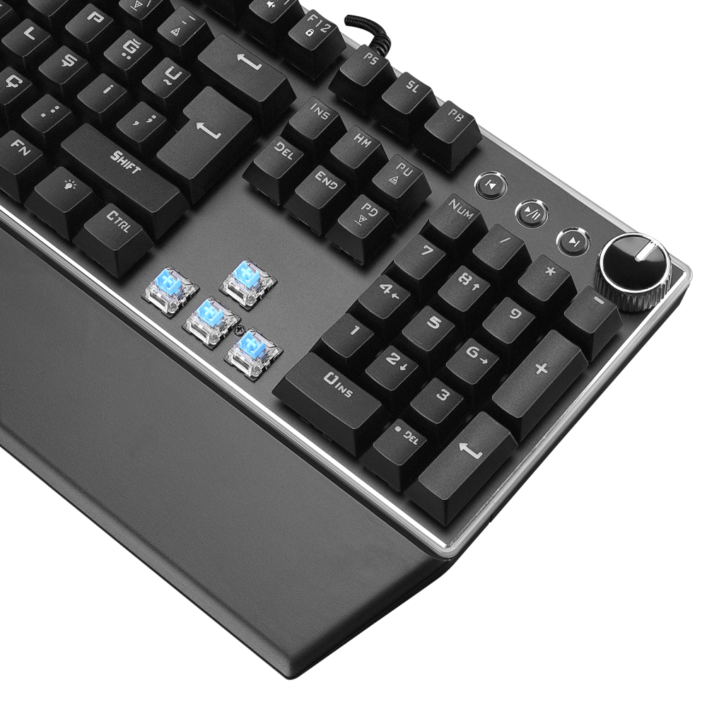 RMK-X2 MIRACLE Siyah USB Full RGB Aydınlatmalı Multimedia Q Blue Switch Gaming Oyuncu Mekanik Klavye - Rampage