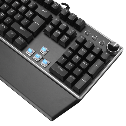 RMK-X2 MIRACLE Siyah USB Full RGB Aydınlatmalı Multimedia Q Blue Switch Gaming Oyuncu Mekanik Klavye - Rampage