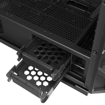 MASTER Mesh+Temperli Cam Dikey VGA Tutucu 4*ARGB Fan+Hub E-ATX Gaming Oyuncu Kasası - Rampage