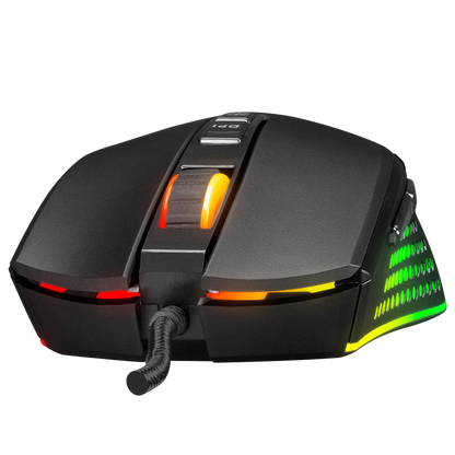 SMX-R43 X-GRIND Usb Siyah 6400 Dpi RGB Led Efektli Gaming Oyuncu Mouse - Rampage
