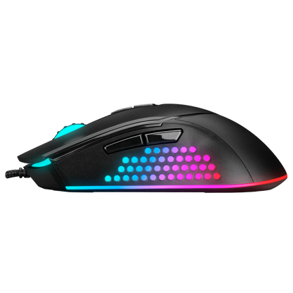 SMX-R43 X-GRIND Usb Siyah 6400 Dpi RGB Led Efektli Gaming Oyuncu Mouse - Rampage