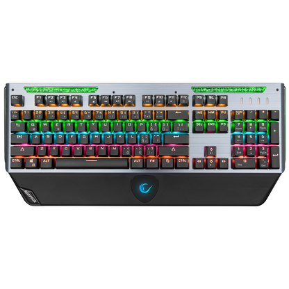 KB-R58 BULWARK Gri USB Rainbow Ledli Blue Switch Su Soğutma Efektli Mekanik Gaming Klavye - Rampage