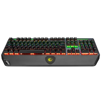 KB-R58 BULWARK Gri USB Rainbow Ledli Blue Switch Su Soğutma Efektli Mekanik Gaming Klavye - Rampage