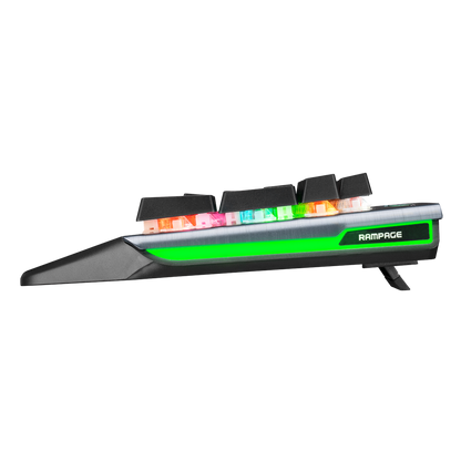 KB-R58 BULWARK Gri USB Rainbow Ledli Blue Switch Su Soğutma Efektli Mekanik Gaming Klavye - Rampage