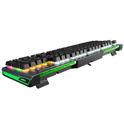 KB-R58 BULWARK Gri USB Rainbow Ledli Blue Switch Su Soğutma Efektli Mekanik Gaming Klavye - Rampage