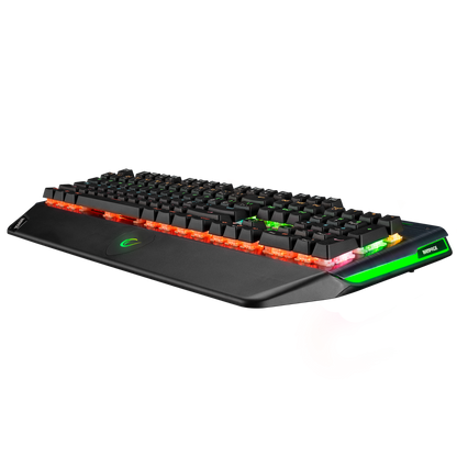 KB-R58 BULWARK Gri USB Rainbow Ledli Red Switch Su Soğutma Efektli Mekanik Gaming Klavye - Rampage