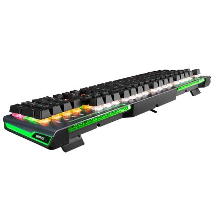KB-R58 BULWARK Gri USB Rainbow Ledli Red Switch Su Soğutma Efektli Mekanik Gaming Klavye - Rampage