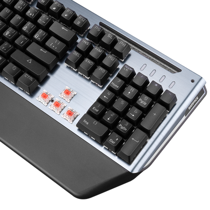 KB-R58 BULWARK Gri USB Rainbow Ledli Red Switch Su Soğutma Efektli Mekanik Gaming Klavye - Rampage