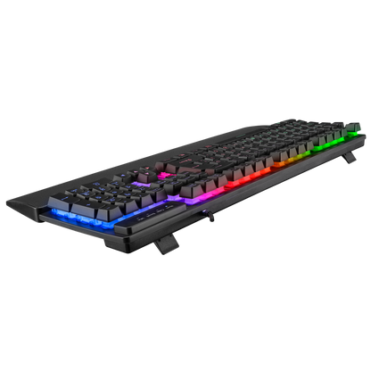 KB-RX77 RUNNER Siyah USB Rainbow Aydınlatmalı Q Bilek Destekli Gaming Klavye - Rampage