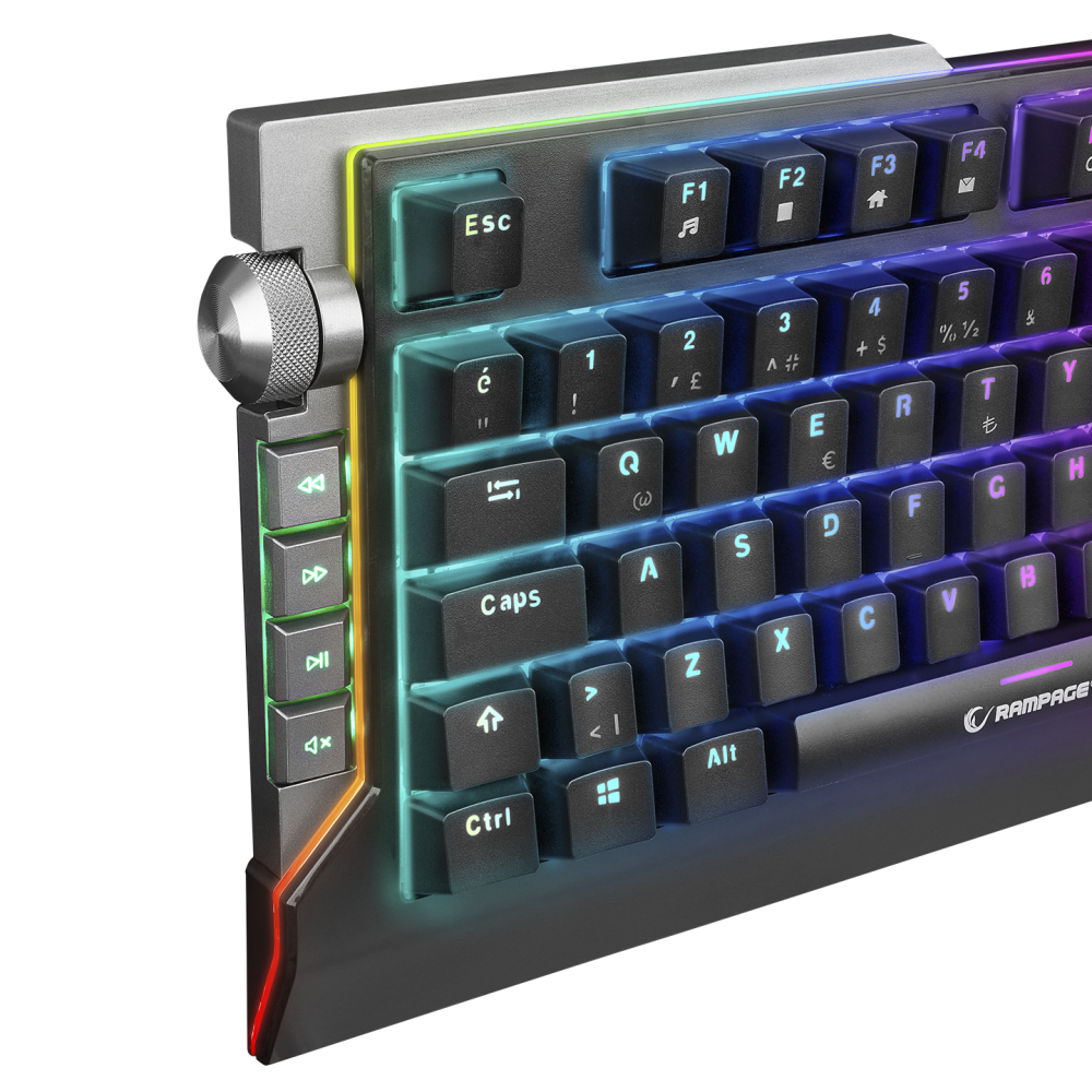 KB-R29 GRAND Series RGB Ledli Mekanik Red Optical Switch Gaming Oyuncu Klavyesi - Rampage