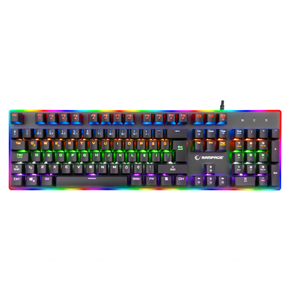 BYGAME-K1 RGB Led Frame Rainbow Mekanik Blue Switch Gaming Oyuncu Klavyesi - Rampage
