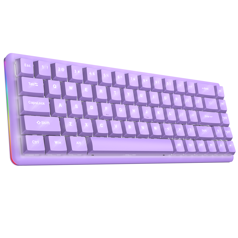 REBEL Mor Low Profile RED SWITCH Mekanik Gaming Oyuncu Klavye US Layout Beyaz Işıklı - Rampage