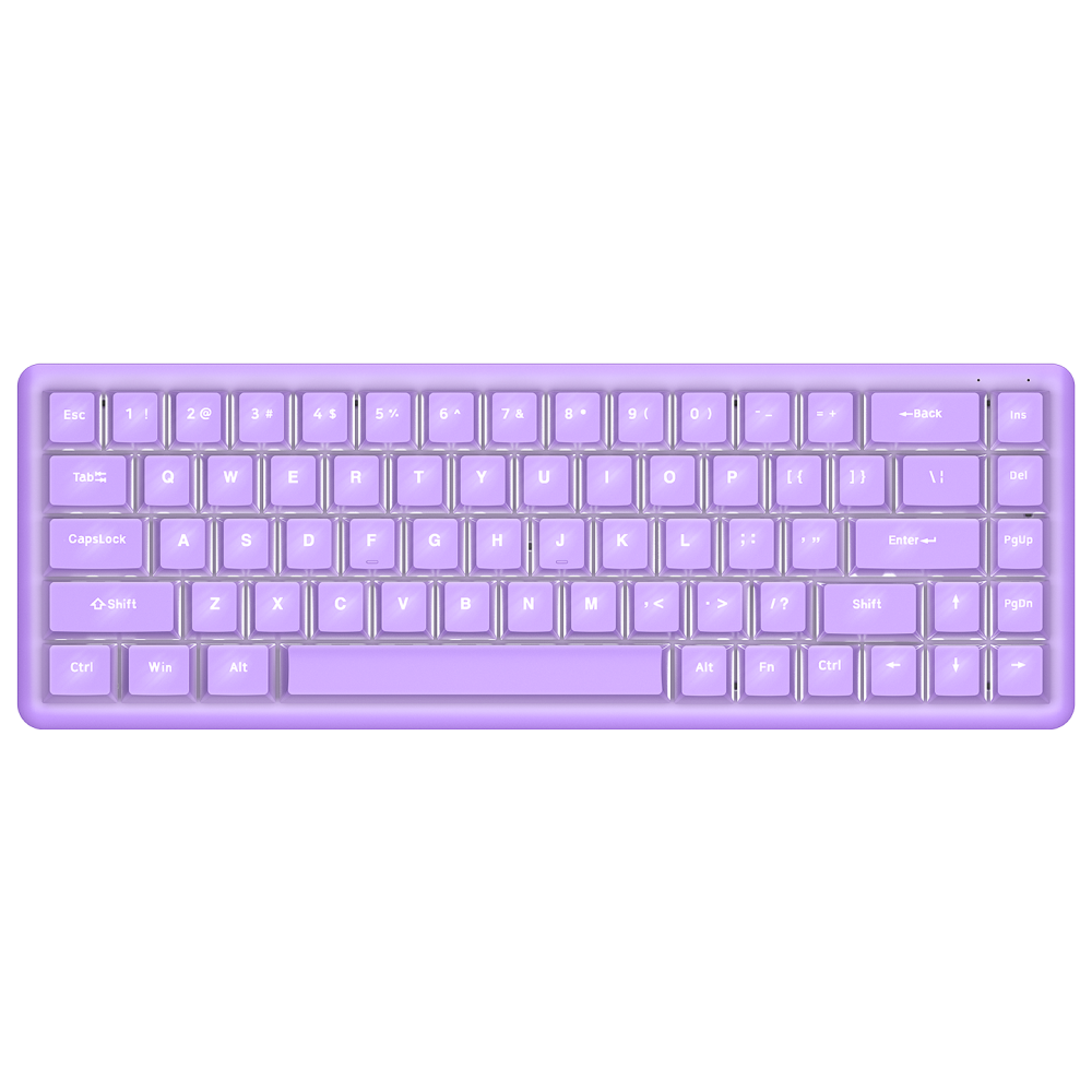 REBEL Mor Low Profile RED SWITCH Mekanik Gaming Oyuncu Klavye US Layout Beyaz Işıklı - Rampage
