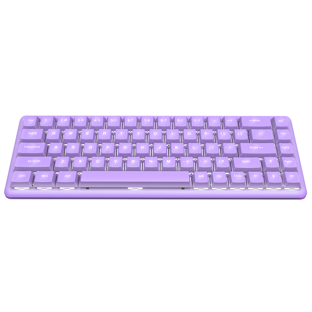REBEL Mor Low Profile RED SWITCH Mekanik Gaming Oyuncu Klavye US Layout Beyaz Işıklı - Rampage