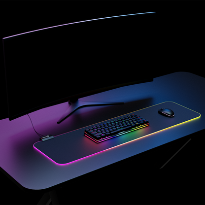MP-22 Siyah 300*800*3mm RGB Ledli Gaming Mouse Pad - Rampage