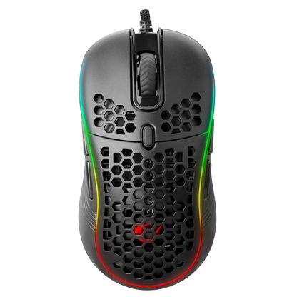 SMX-R85 GENTLE 12800dpi Siyah RGB Ledli Süper Hafif Makrolu Gaming Oyuncu Mouse - Rampage