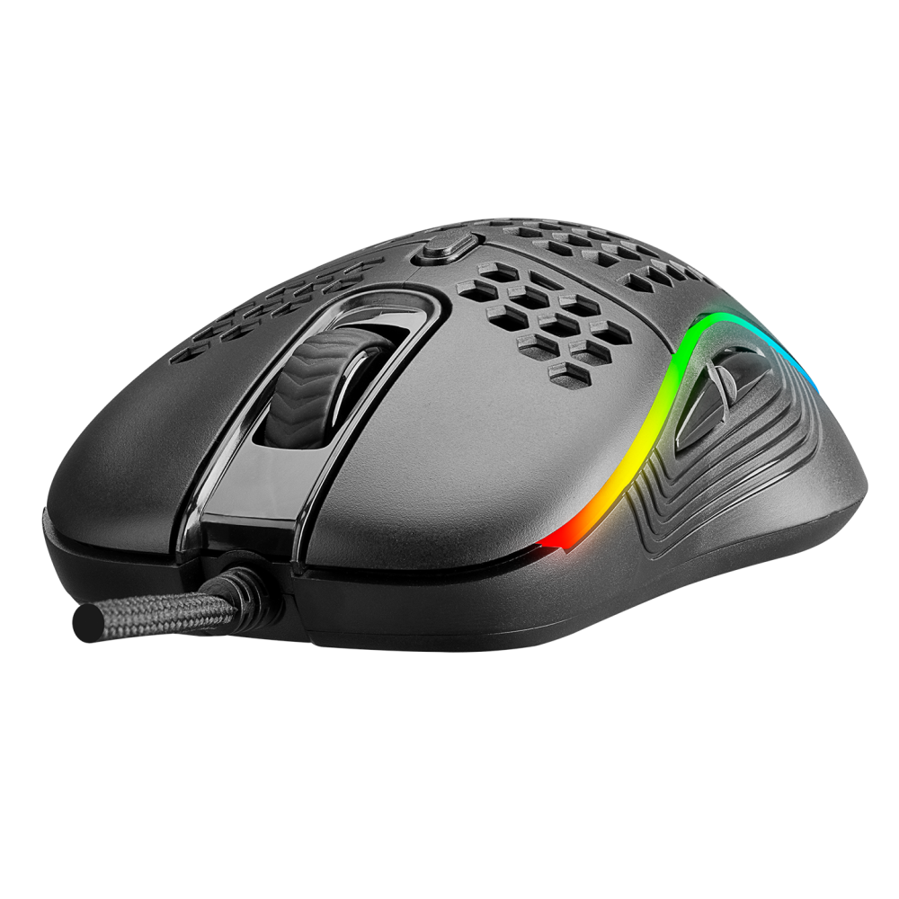 SMX-R85 GENTLE 12800dpi Siyah RGB Ledli Süper Hafif Makrolu Gaming Oyuncu Mouse